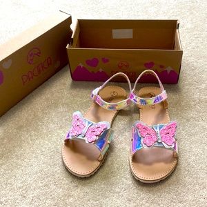 NWT Pacifica Madelyn butterfly sandals 4 girls